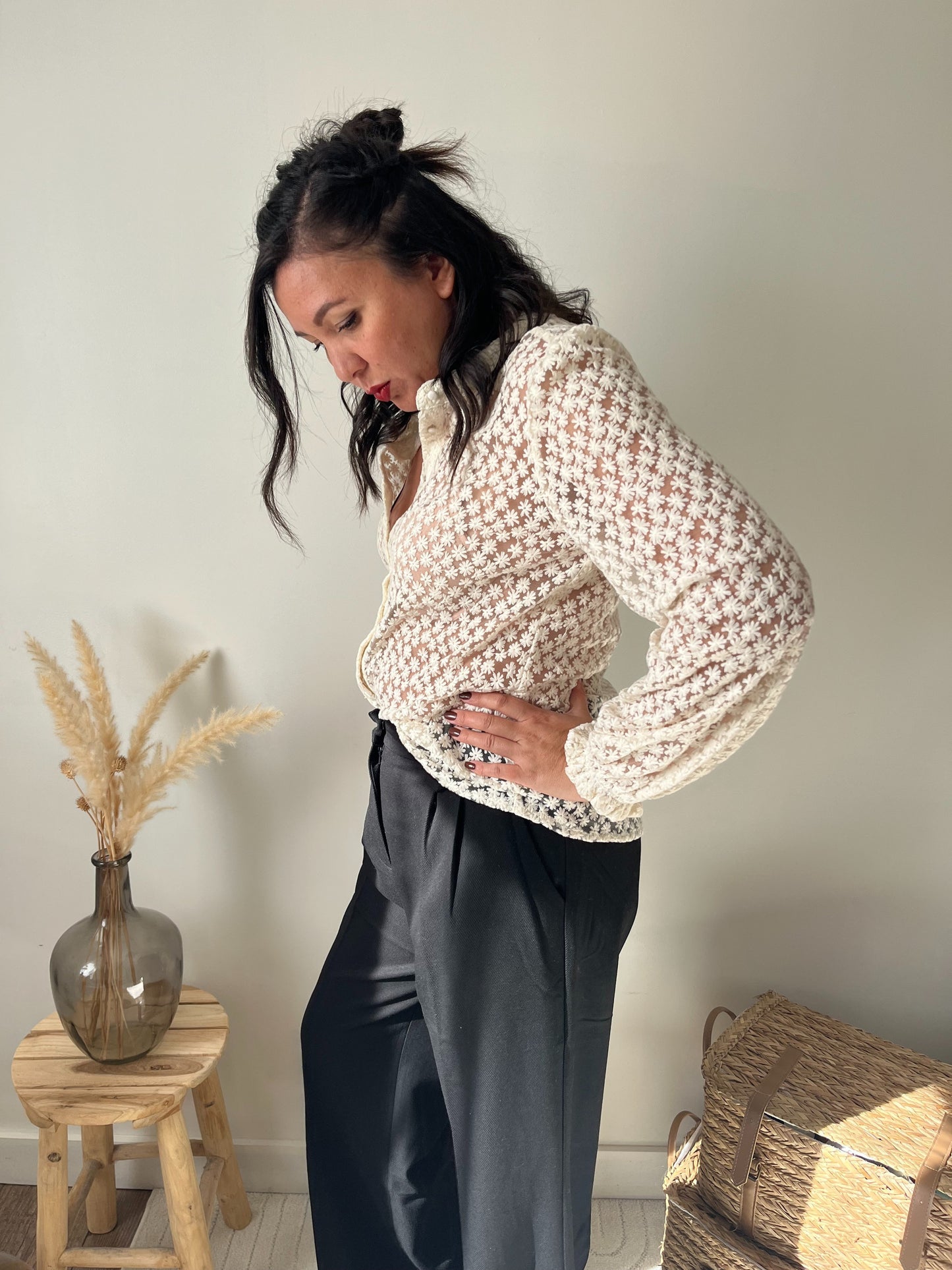 Chemise fleur "Amel"