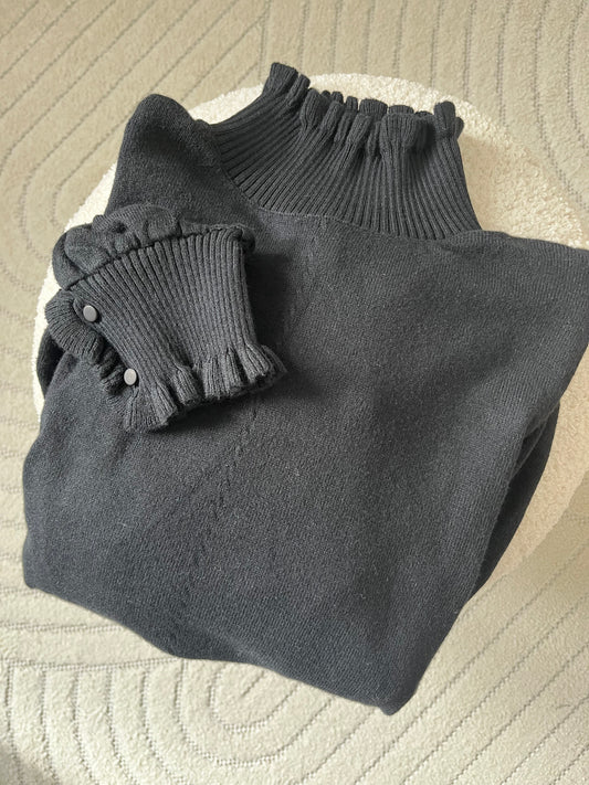 Col roulé "Amy" Noir