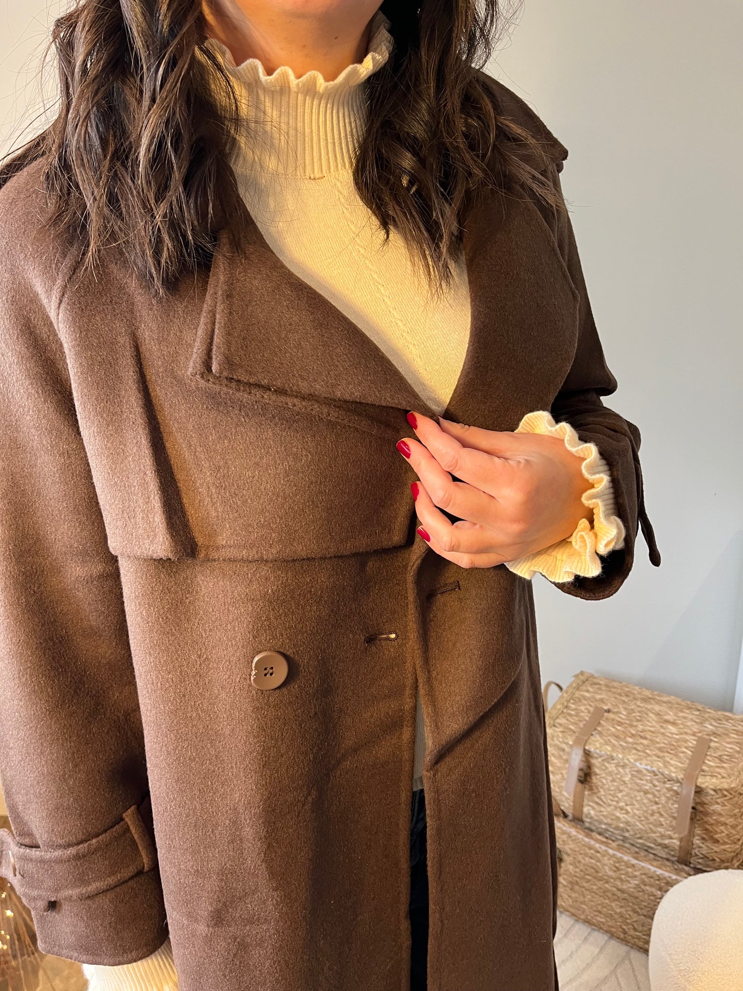 Manteau en laine "Brown"