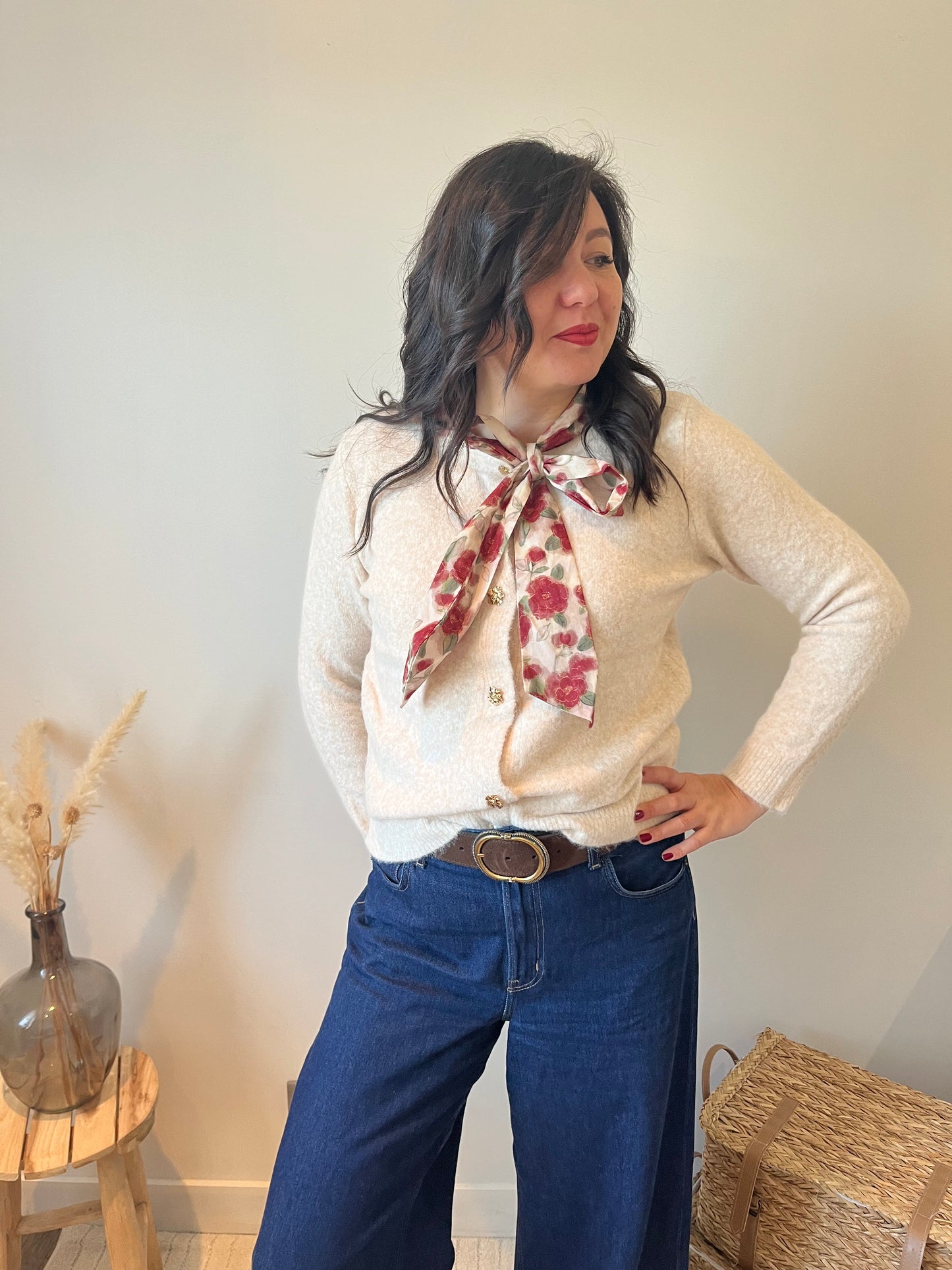 Cardigan "Atria" à col lavallière