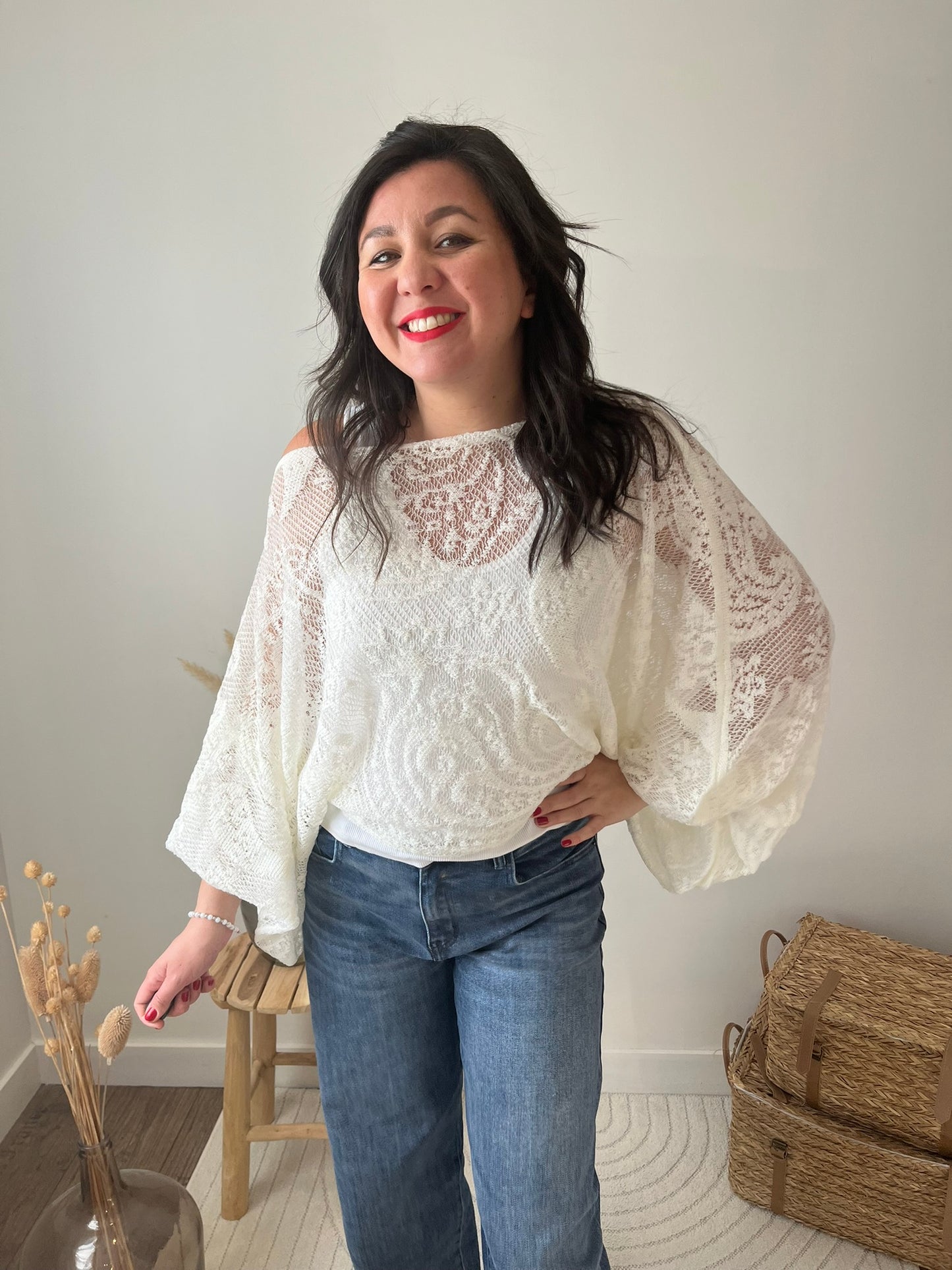 Top dentelle oversize "Calie"