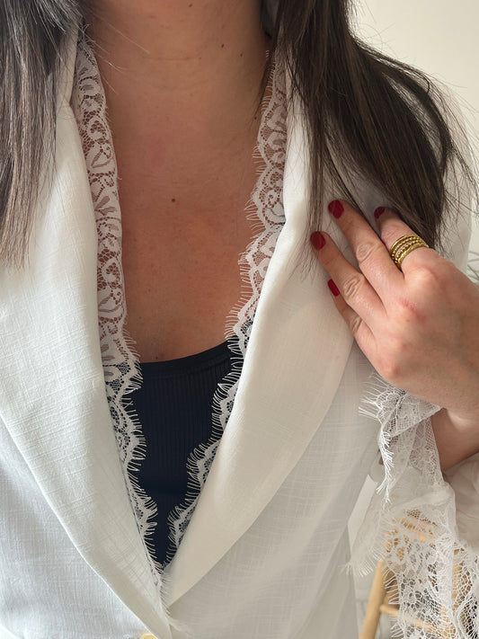 Blazer détail dentelle "Daphnée"