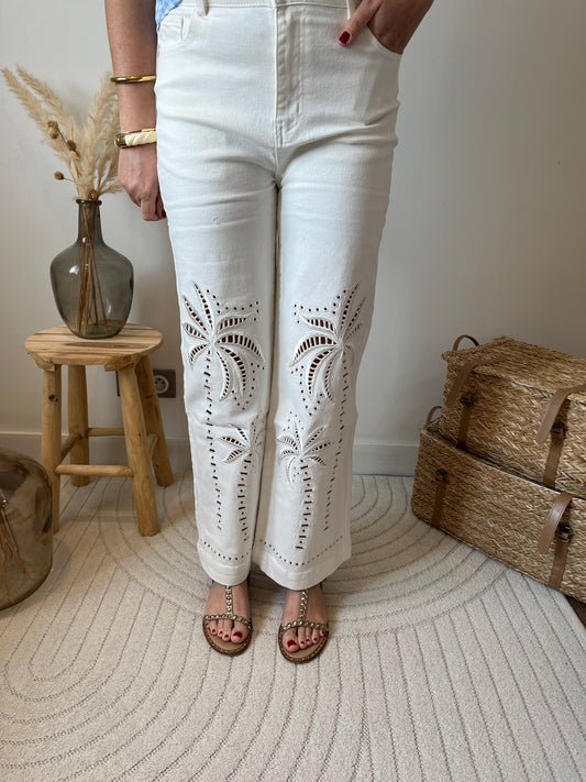Jean bootcut Palmier "Dinaé"