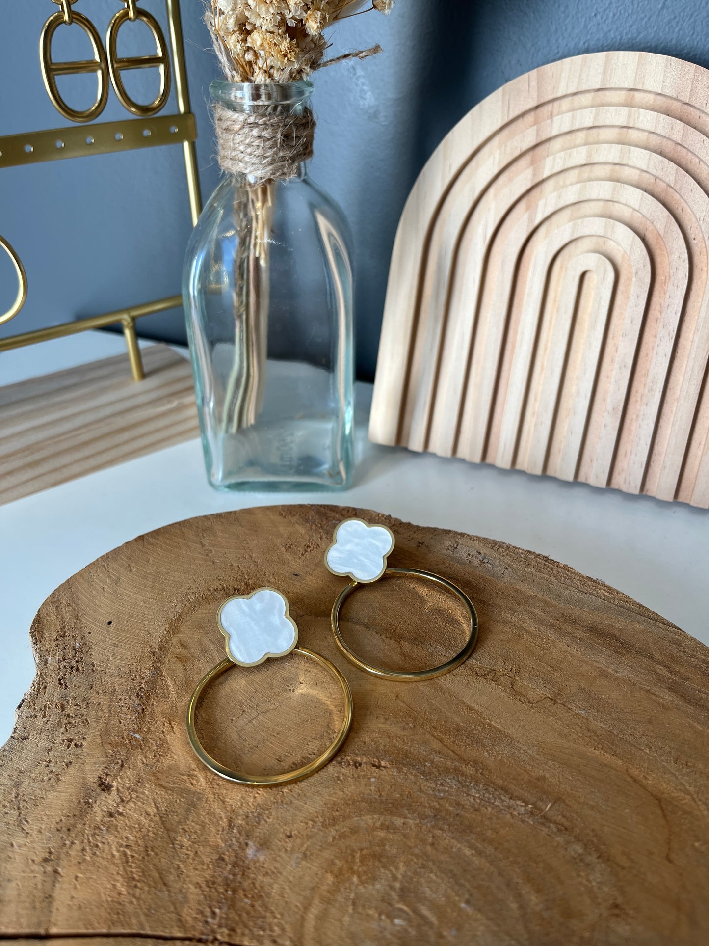 Boucles d'oreilles trèfle