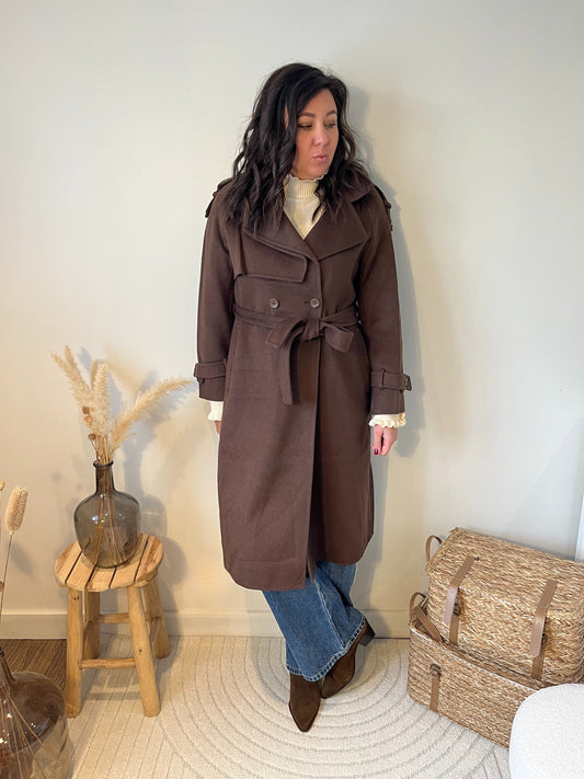 Manteau en laine "Brown"