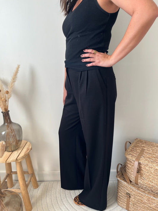 Pantalon de tailleur noir "Béa"