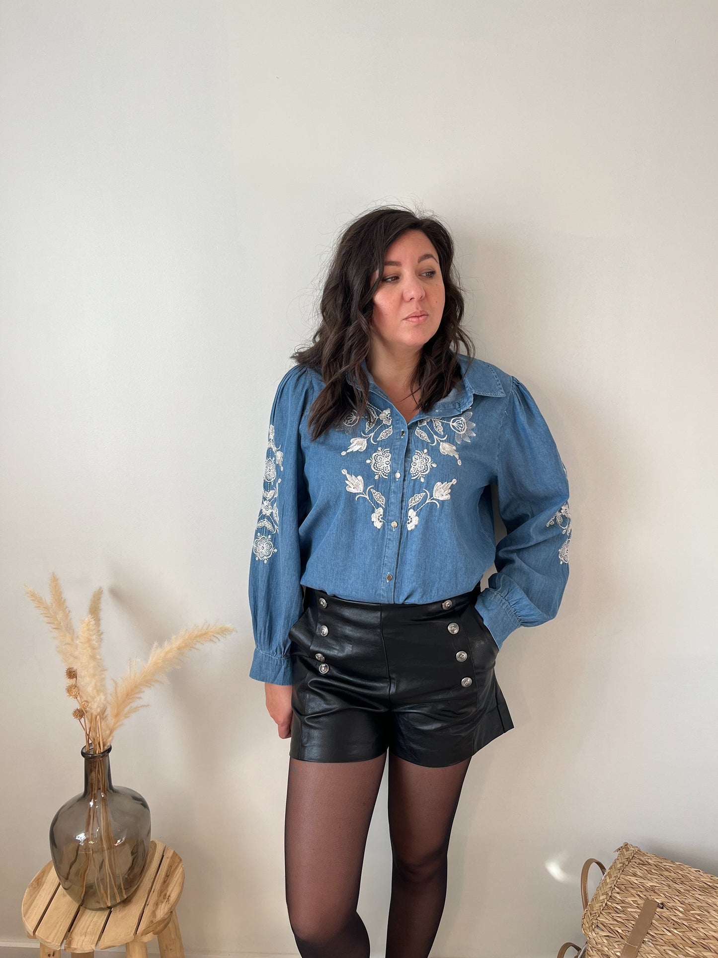 Short en simili cuir "Betti"