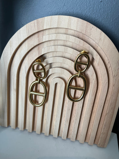 Boucles d'oreilles chaine d'ancre