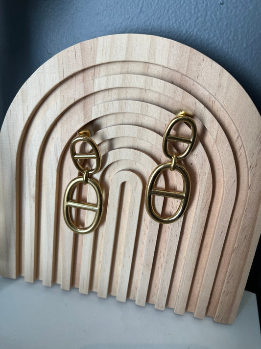 Boucles d'oreilles chaine d'ancre