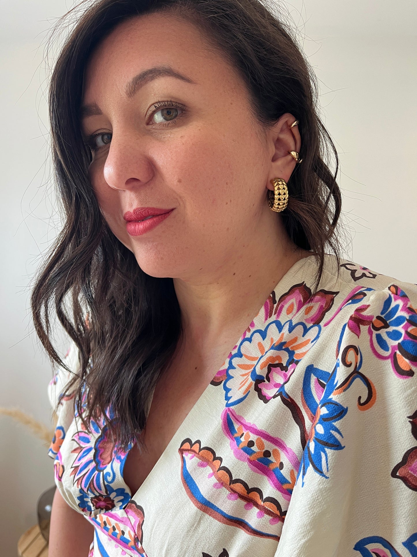 Boucles d'oreilles créole motifs coeurs