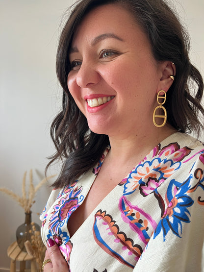 Boucles d'oreilles chaine d'ancre