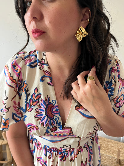 Boucles d'oreilles rectangles
