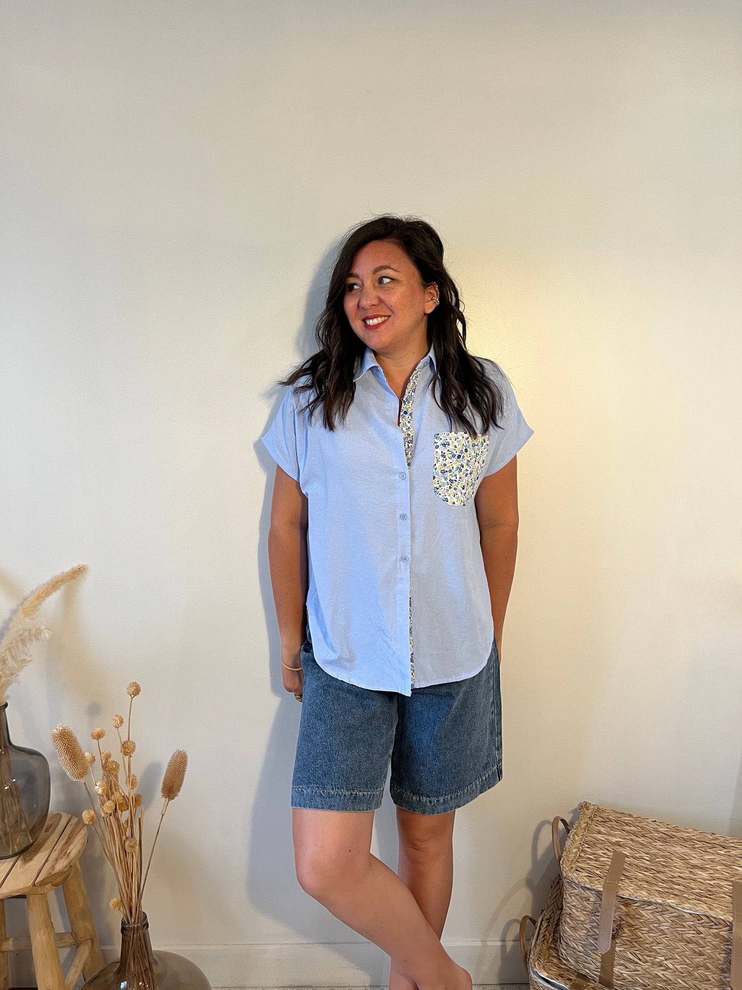 Chemise bleu "Flora"