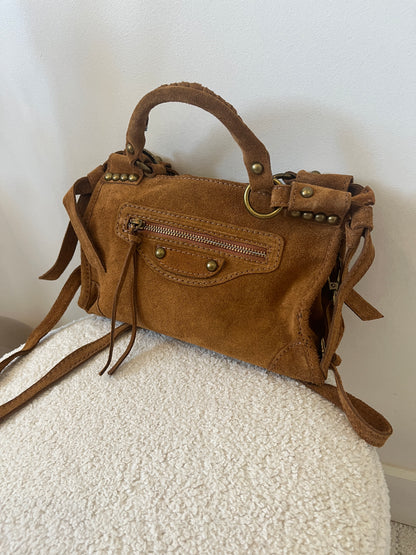Sac camel en cuir