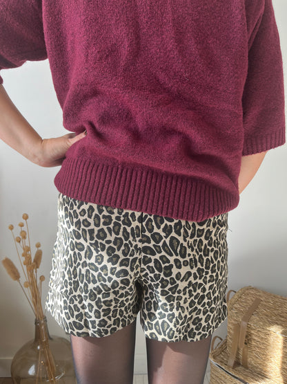 Jupe short Léopard "Alix"