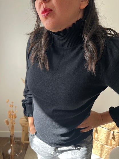 Col roulé "Amy" Noir