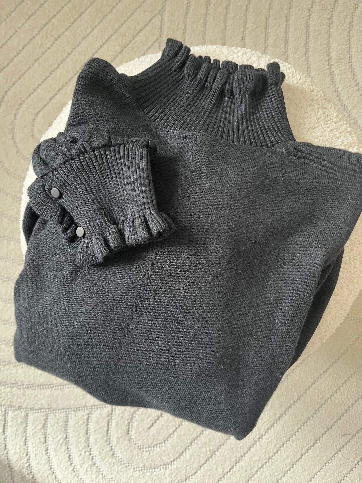 Col roulé "Amy" Noir