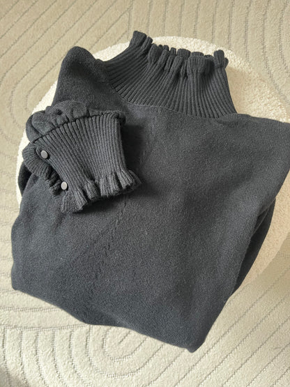 Col roulé "Amy" Noir