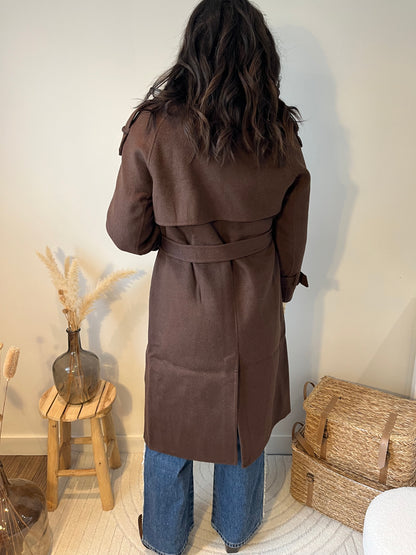 Manteau en laine "Brown"