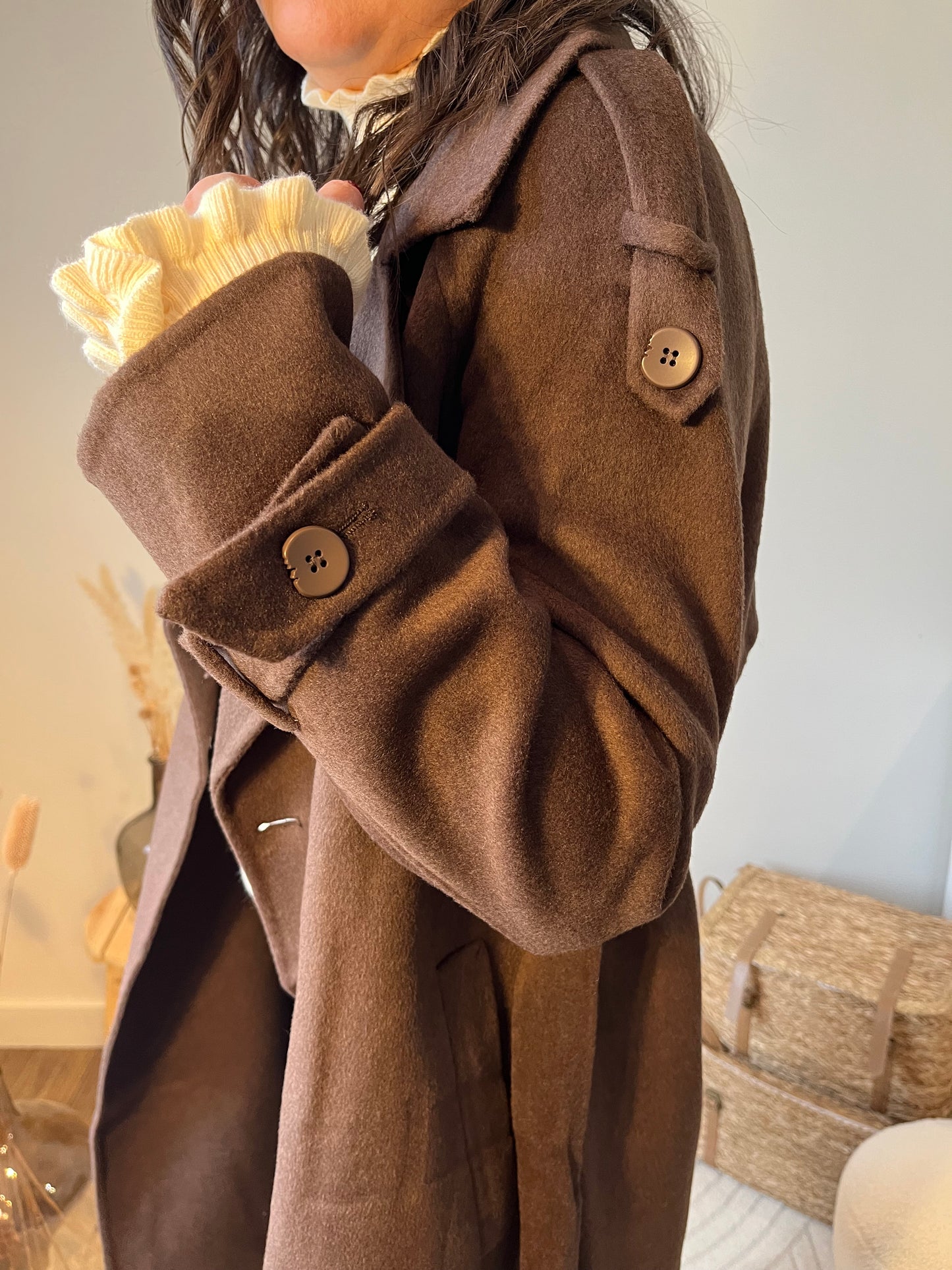 Manteau en laine "Brown"