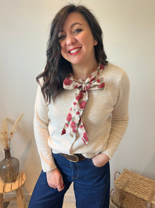 Cardigan "Atria" à col lavallière