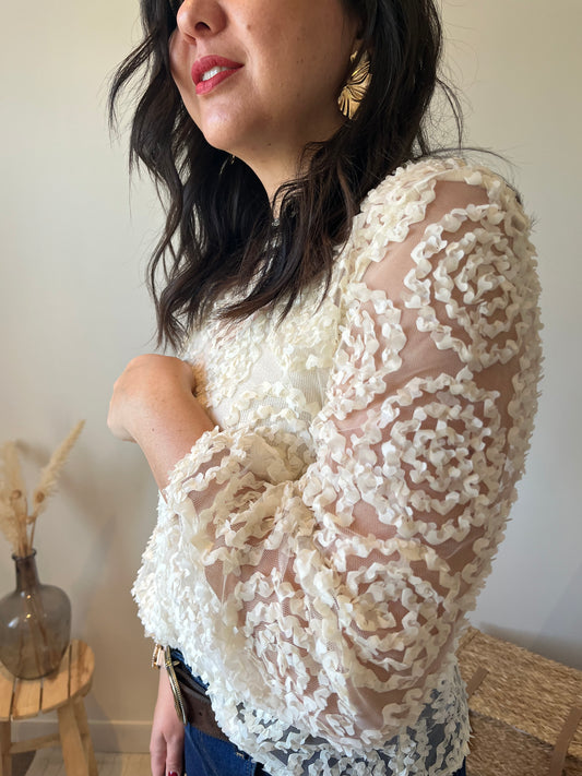 Blouse "Elara" blanche