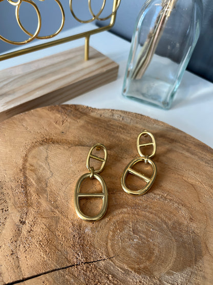 Boucles d'oreilles chaine d'ancre