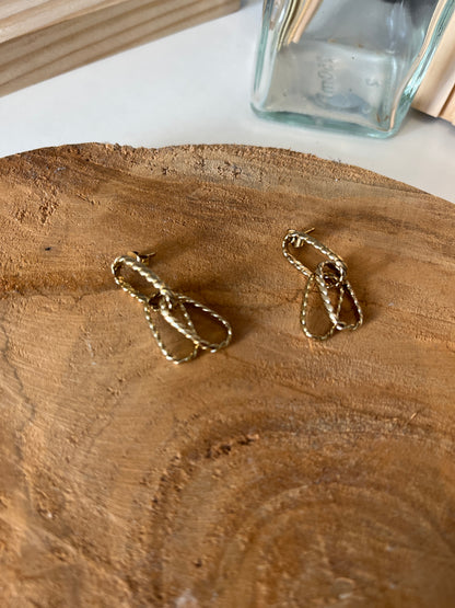 Boucles d'oreilles double anneaux