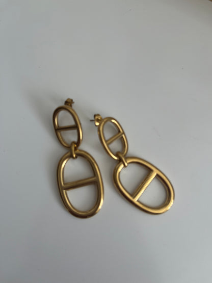 Boucles d'oreilles chaine d'ancre