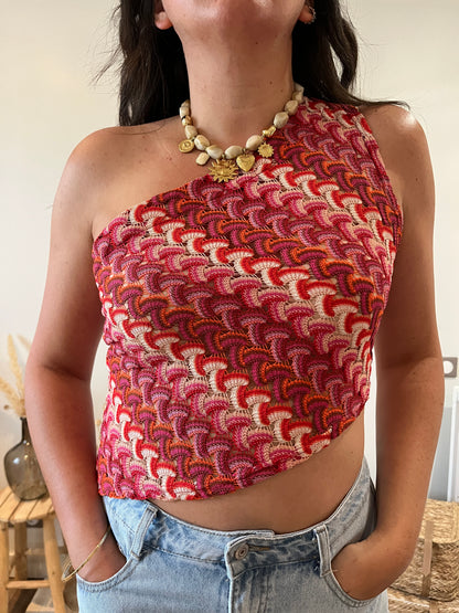 Top crochet une seule manche "Farah"