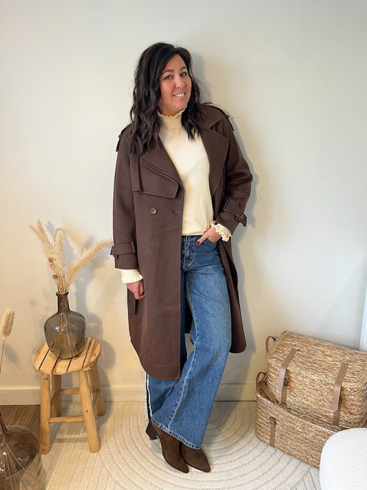 Manteau en laine "Brown"