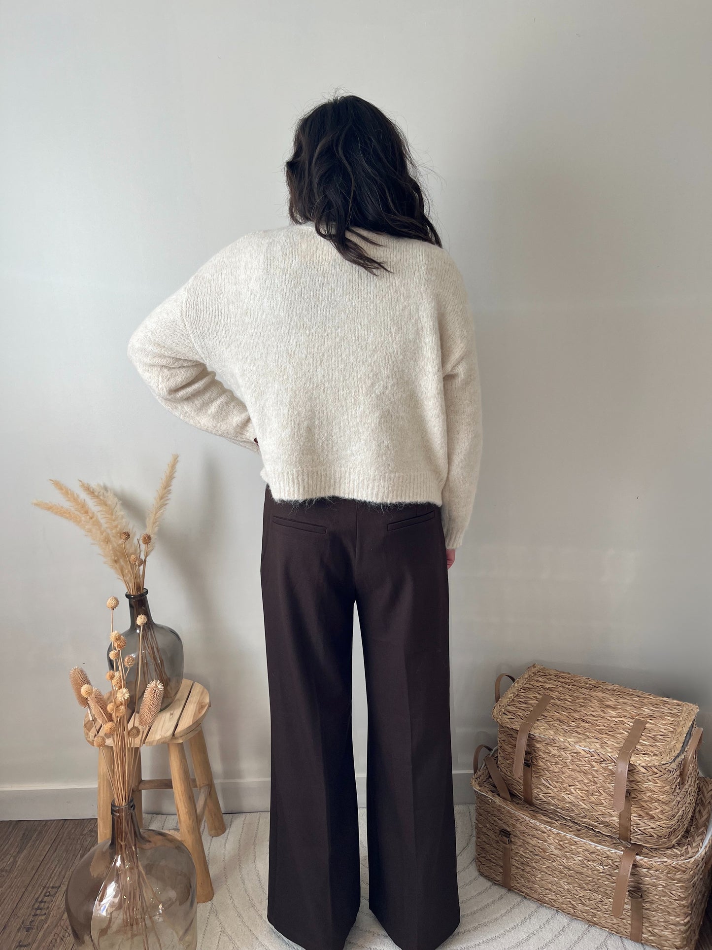 Pantalon de tailleur marron "Béa"