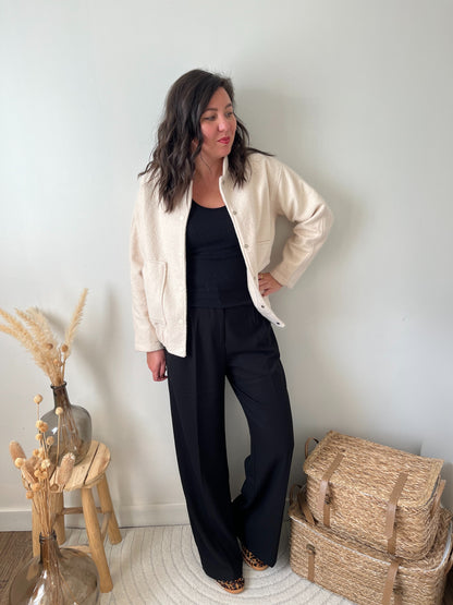 Pantalon de tailleur noir "Béa"