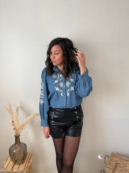 Short en simili cuir "Betti"