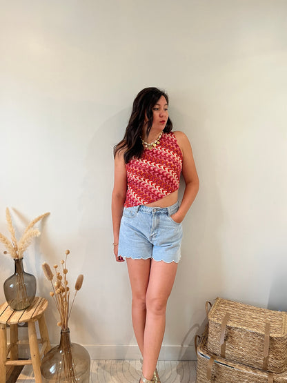 Top crochet une seule manche "Farah"