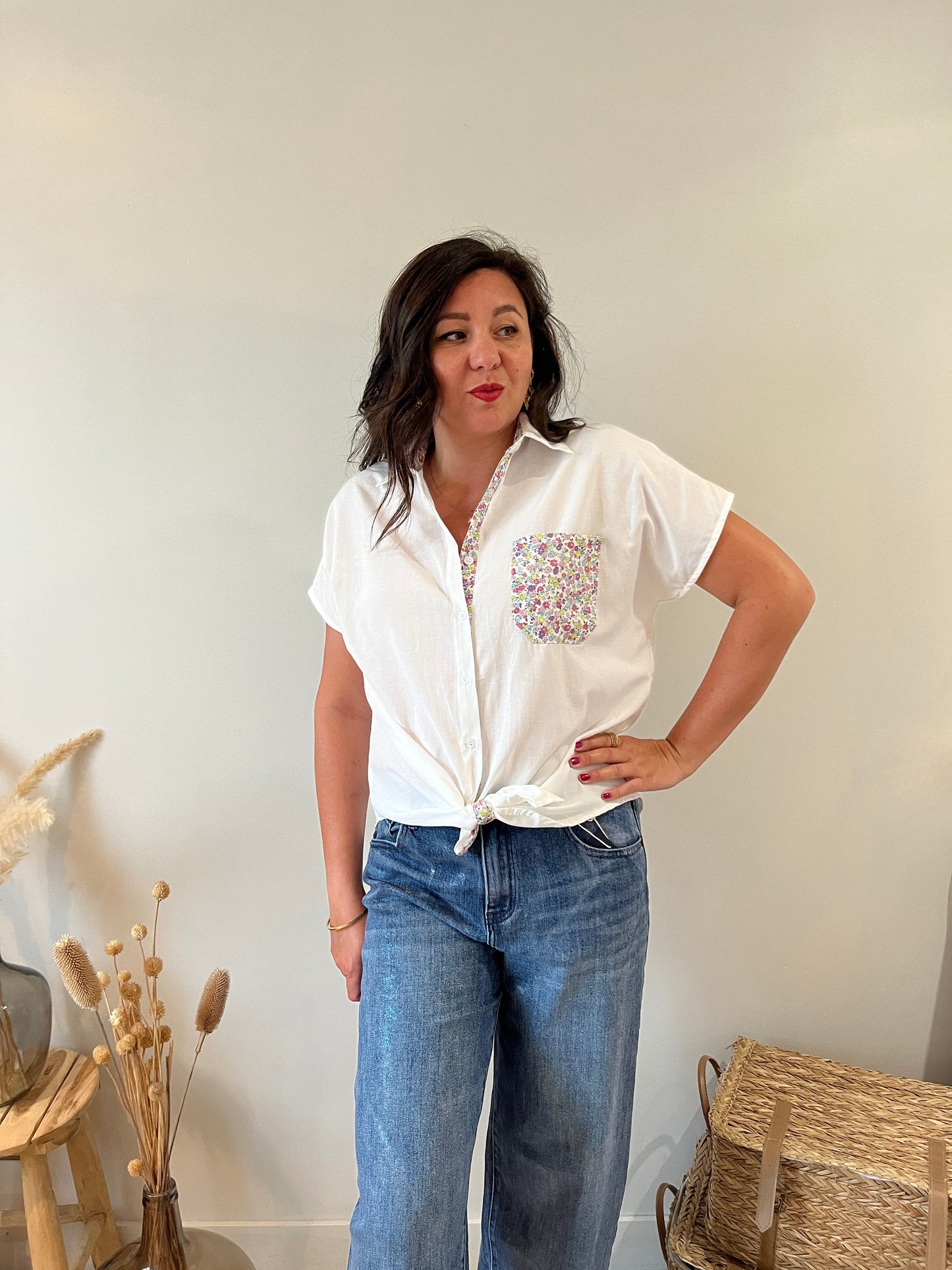 Chemise blanche  "Flora"
