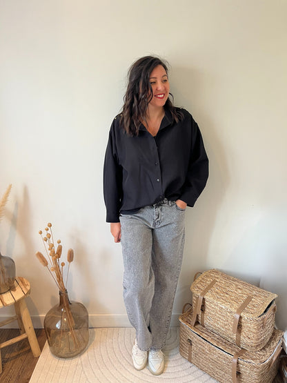 Chemise "Alice" détail clous noir