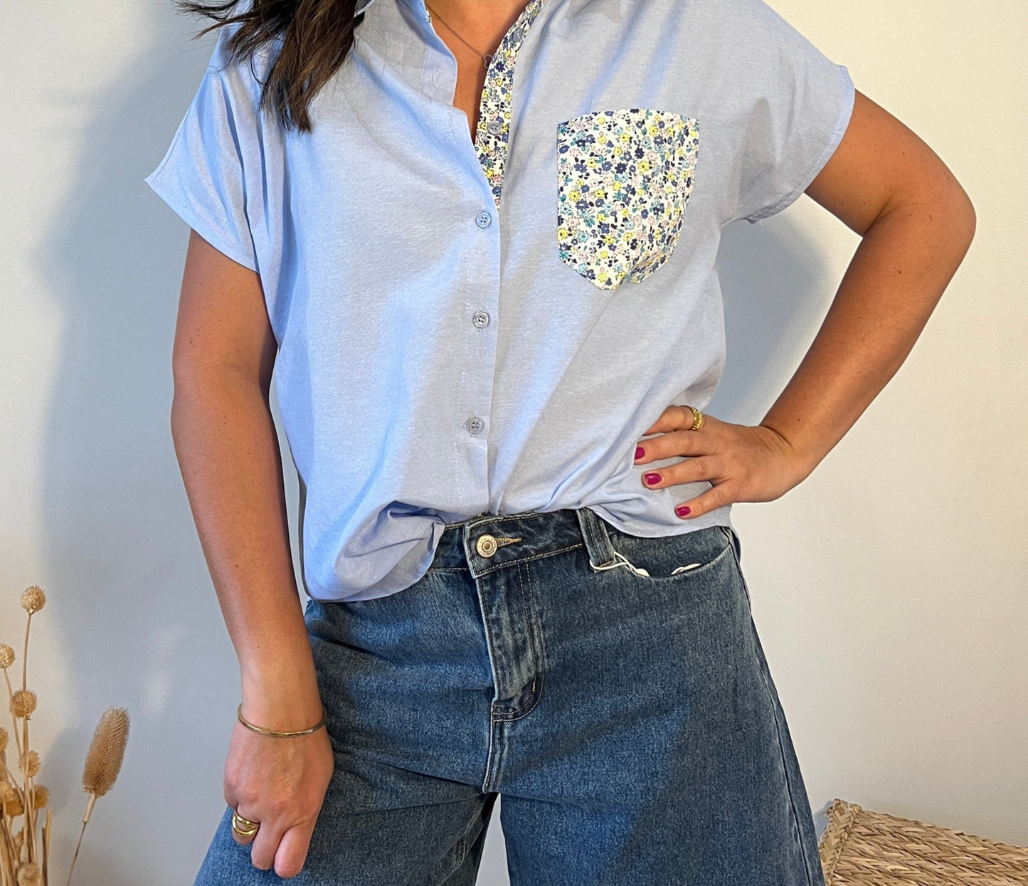 Chemise bleu "Flora"
