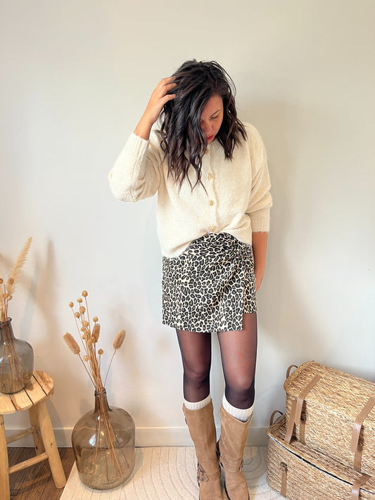 Jupe short Léopard "Alix"